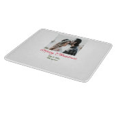 Planche À Découper Joyeux Noël couple photo ajouter nom heureux vacan (Coin)