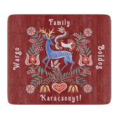 Planche À Découper Joyeux Noël d'art populaire hongrois (Devant)