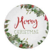 Planche À Découper Joyeux Noël de verdure (Devant)