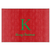 Planche À Découper Joyeux Noël Écriture Personnalisée Monogramme (Devant)