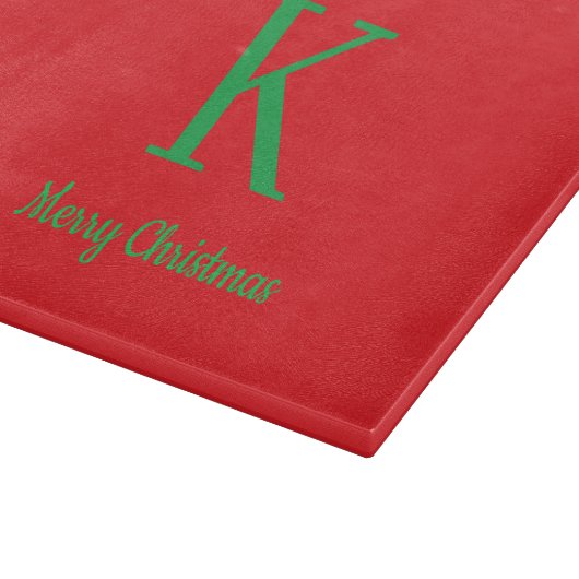 Planche À Découper Joyeux Noël Écriture Personnalisée Monogramme (Coin)