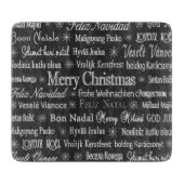 Planche À Découper Joyeux Noël en différentes langues (Devant)
