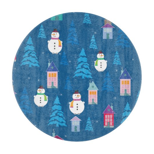 Planche À Découper Joyeux Noël Festive Motif Design (Devant)