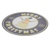 Planche À Découper Joyeux Noël heureux bonhomme de neige célèbre styl (Coin)