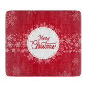 Planche À Découper Joyeux Noël hiver Festivals rouges (Devant)