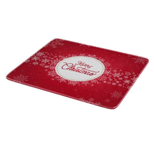 Planche À Découper Joyeux Noël hiver Festivals rouges (Coin)