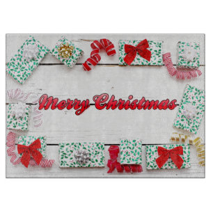 Planche À Découper Joyeux Noël Pays Cadeaux Commission de coupe