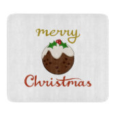 Planche À Découper Joyeux Noël+Pudding Design (Devant)