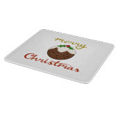Planche À Découper Joyeux Noël+Pudding Design (Coin)