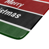 Planche À Découper Joyeux Noël Rouge Et Vert (Coin)