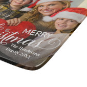Planche À Découper Joyeux Noël Simple Photo personnalisée (Coin)