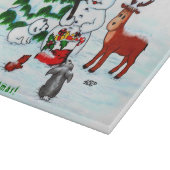 Planche À Découper Joyeux Noël ! Snowman avec amis (Coin)