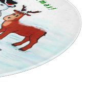 Planche À Découper Joyeux Noël ! Snowman avec amis (Coin)