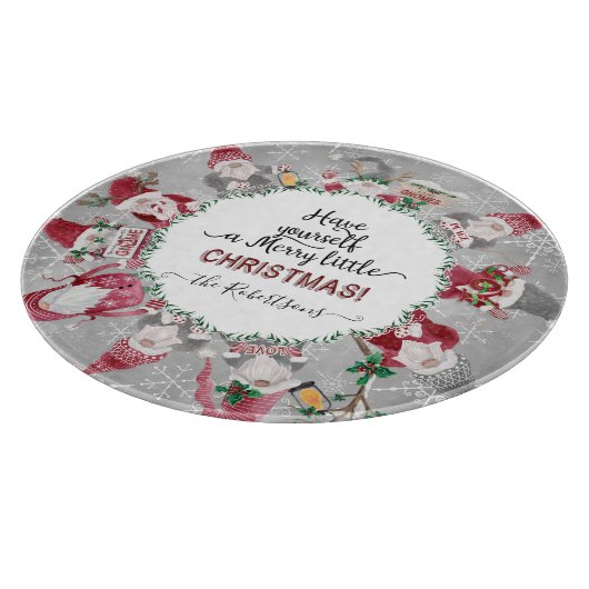 Planche À Découper Joyeux petit Noël Gnome Santas Elf Snowflakes (Coin)