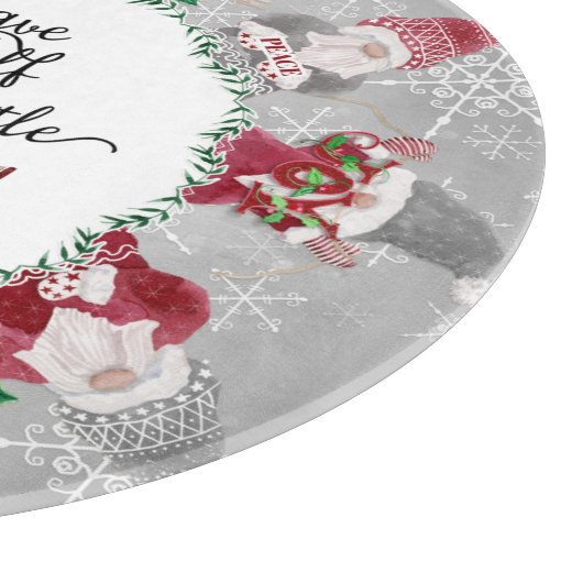 Planche À Découper Joyeux petit Noël Gnome Santas Elf Snowflakes (Coin)