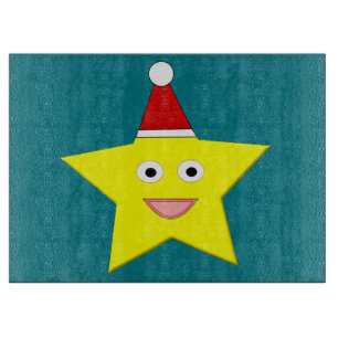 Planche À Découper Joyeux petit Noël Star Glass Cutboard
