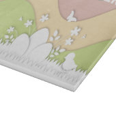 Planche À Découper Joyeux poussins de pâques et couleurs pastel d'oeu (Coin)