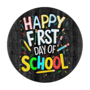 Planche À Découper Joyeux premier jour de rentrée scolaire