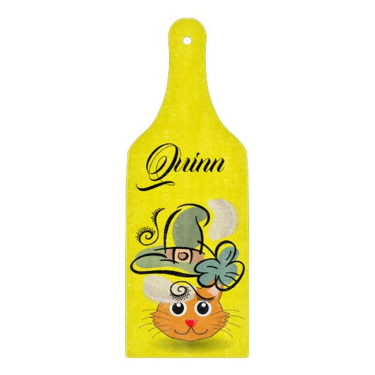 Planche À Découper Joyeux St. Patrick's Day Glass Cat (Devant)