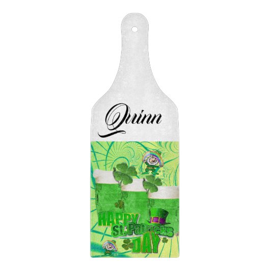 Planche À Découper Joyeux tableau de coupe en verre de la Saint Patri (Devant)