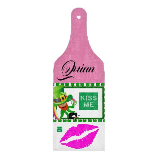 Planche À Découper Joyeux tableau de coupe en verre de la Saint Patri (Devant)