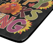 Planche À Découper Joyeux Thanksgiving Dinde Drôle de Saison de Citro (Coin)