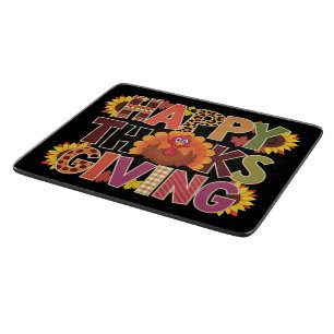 Planche À Découper Joyeux Thanksgiving Dinde Drôle de Saison de Citro
