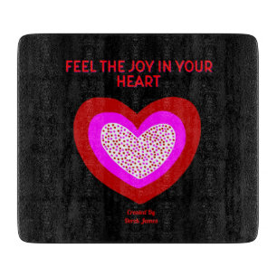 Planche À Découper Joyful Heart Glass Cutboard