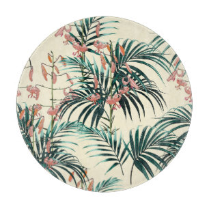 Planche À Découper Jungle vintage : Vert foncé, Lys orange.