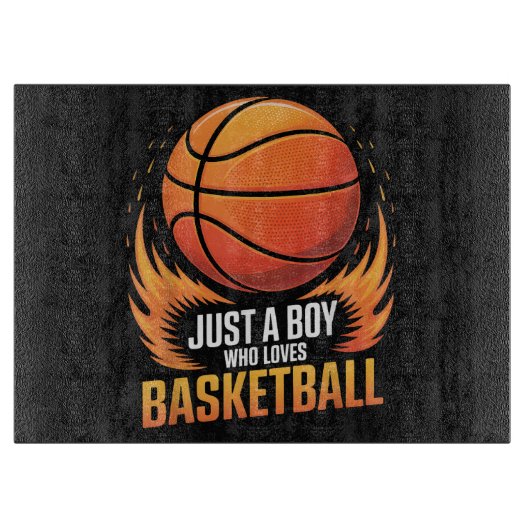 Planche À Découper Just A Boy Who Loves Basketball (Devant)