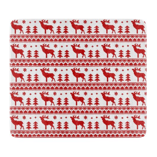 Planche à découper juste rouge de Noël d'île (Devant)