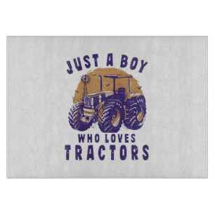 Planche À Découper Juste un garçon qui aime les tracteurs de ferme ca