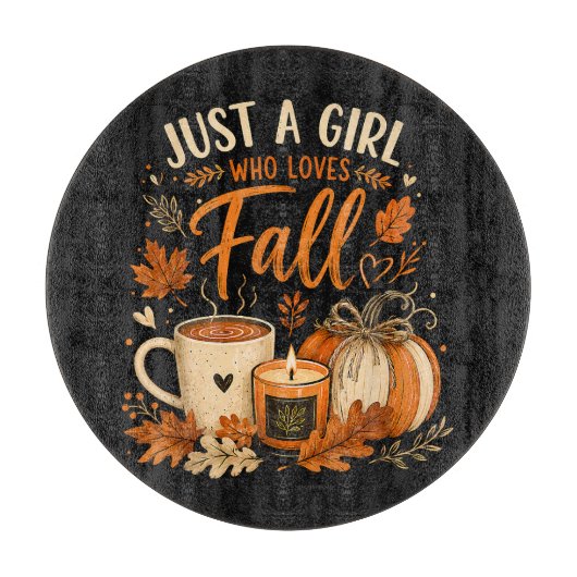 Planche À Découper Juste Une Fille Qui Aime L'automne (Devant)