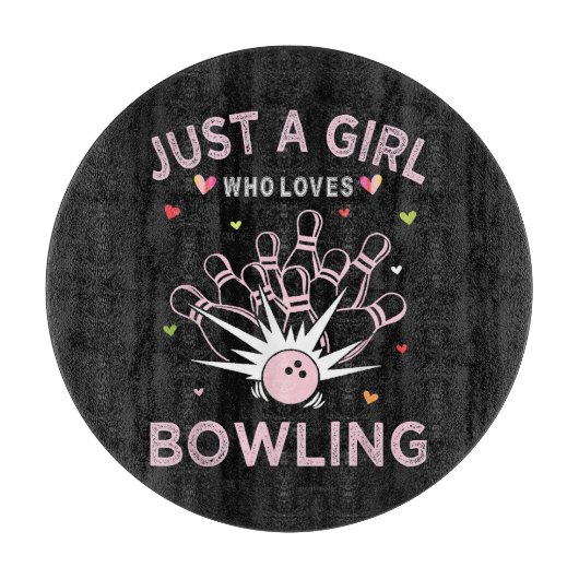 Planche À Découper Juste Une Fille Qui Aime Le Bowling (Devant)