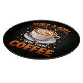 Planche À Découper Juste Une Fille Qui Aime Le Café (Coin)