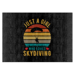 Planche À Découper juste une fille qui aime le parachutisme