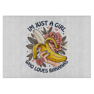 Planche À Découper Juste Une Fille Qui Aime Les Bananes