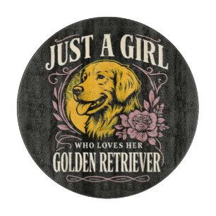 Planche À Découper Juste une fille qui aime son golden retriever