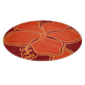 Planche À Découper Kailua Hibiscus Hawaiian Glass Cutboard (Coin)