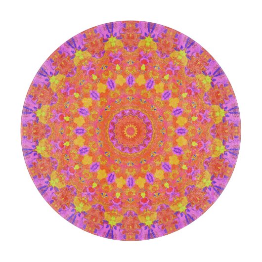 Planche À Découper Kaleidoscope Abstrait psychédélique coloré (Devant)
