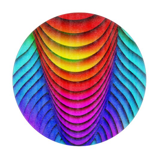 Planche À Découper Kaleidoscope de couleurs Motif 3D (Devant)