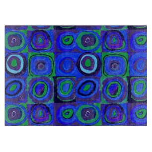 Planche À Découper Kandinsky Farbstudie Carrés Bleus Cercle Carré