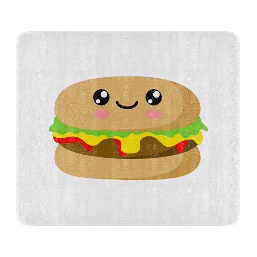 Planche À Découper Kawaii Burger (Devant)