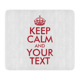 Planche À Découper KEEP CALM personnalisé et votre texte