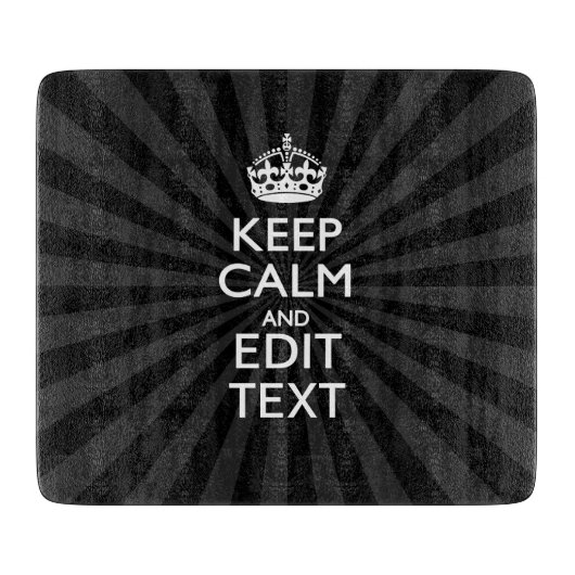 Planche À Découper KEEP CALM personnalisé et votre texte sur Sunburst (Devant)