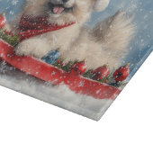 Planche À Découper Keeshond Chien dans la corniche laissez-le neiger  (Coin)