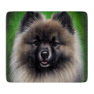 Planche À Découper Keeshond Dog en tenue de jour St. Patrick