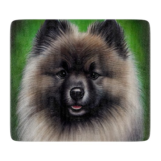 Planche À Découper Keeshond Dog en tenue de jour St. Patrick (Devant)