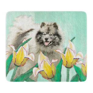 Planche À Découper Keeshony in Tulips Peinture mignonne Original Chie
