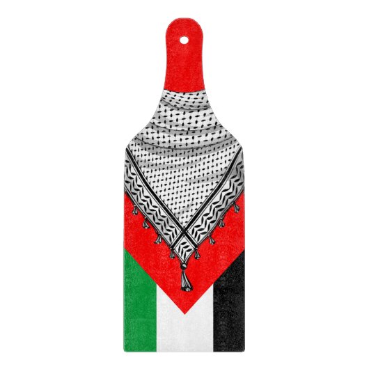 Planche À Découper Keffiyeh Écharpe palestinienne tissu traditionnel (Devant)